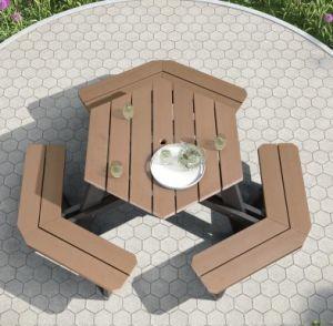 Китай Литой алюминиевый соединенный столовый стул Наружные скамейки Садовая мебель продается