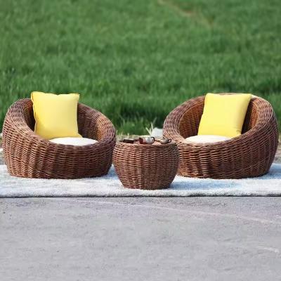 China Orange Wicker Garden Chairs Leisure All Weather Wicker Chairs for sale