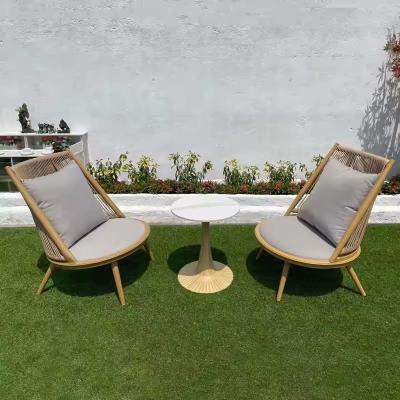Chine Chaises de patio en osier dépliées tissant des chaises de jardin en rotin avec coussin à vendre