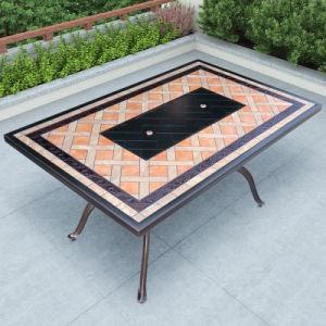 China Customized Courtyard Balcony Dining Table Washable Patio Dining Table for sale