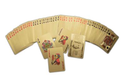 China Oriental Arts And Crafts 24k Gold Foil Custom Playing Cards For Christams Gifts for sale