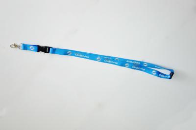 China New Blue Polyester NFL Miami Dolphins Ribbon Lanyard With Breakway Clip for sale