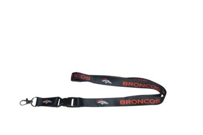 China Colors Denver Broncos NFL Lanyard With DETACHABLE KEYCHAIN ID HOLDER for sale