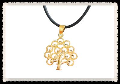 China Tree of Life Necklace Pendant 24K Gold Plated Necklace Crystal Diamante Leaf for sale