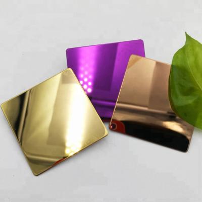 China Stainless Steel Plate Sheet AISI 316 304 Rose Gold Titanium Gold Mirror for sale
