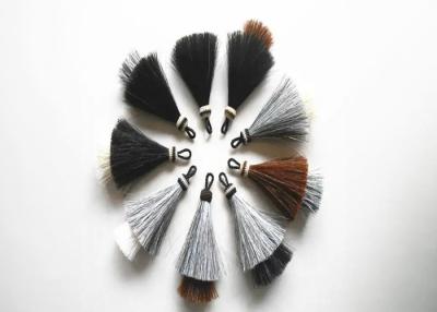 China Handmade Leather Natural Horse Hair Tassel Decoration Horsehair Tassel for sale