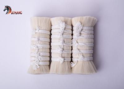 China Soft And Smooth Horse Tail Hair Extensions White Bulk Horse Hair for sale