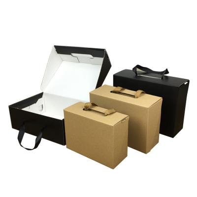 China CMYK Black Corrugated Paper Packaging Box For Shoe Gift OEM/ODM for sale