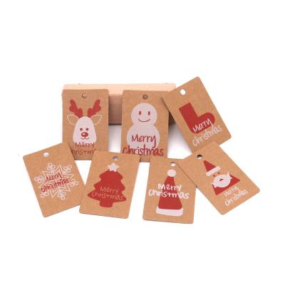 China Garment Christmas Theme Paper Hang Tag , OEM 1.5-3mm Recycled Swing Tags for sale