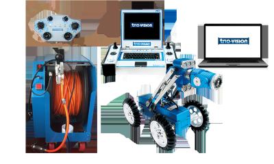 China Laptop And Joystick Control CCTV Pipe Inspection Equipment Sewer Robot Camera for sale