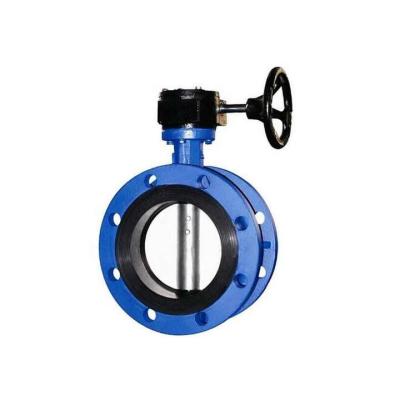 China EN1092 Double Flanged Butterfly Valve Gear Type 150LB for sale