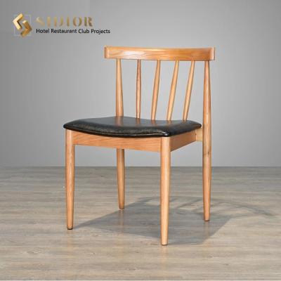 China ODM PU Leather Solid Wood Dining Chair for sale