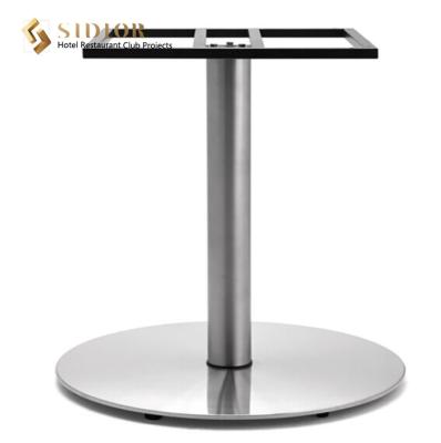 China Modern Style Brushed Stainless Steel Dining Table Base 72cm Height for sale