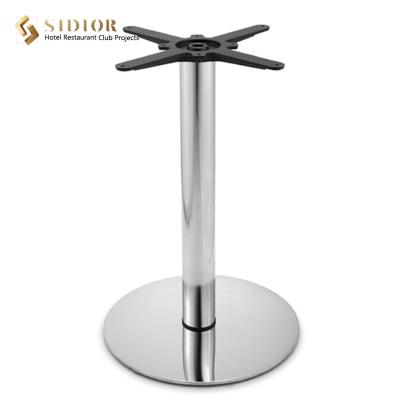China 72cm Height Metal Pedestal Table Base Coffee Shop Stainless Steel Table Bases for sale