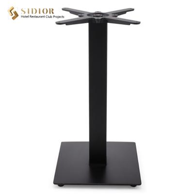 China SGS Hotel Black Metal Dining Table Base 39cm Stainless Steel Pedestal Table Base for sale