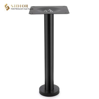 China SGS cubierto polvo moderno de la base de la tabla de pedestal del metal de la ronda del café del restaurante en venta
