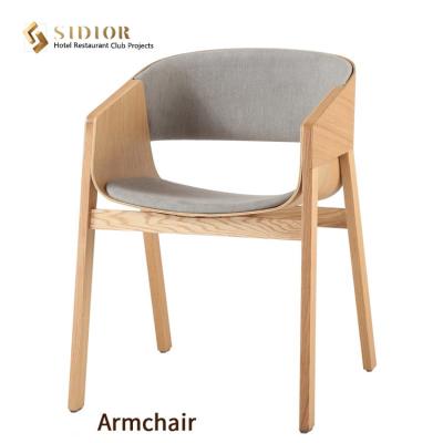 China Restaurant Simple Modern Dining Chairs Solid Wood 52cm Length for sale