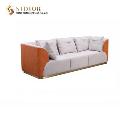 Chine Tissu triplace moderne Sofa European Style Sectional Sofas 235cm à vendre