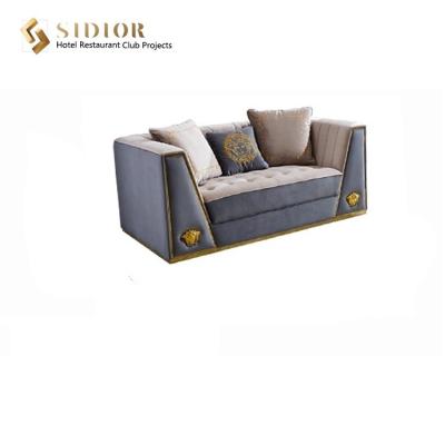 Chine Sofas de luxe tapissés modernes de Seater de longueur du sofa 220cm de chambre à coucher 2 à vendre