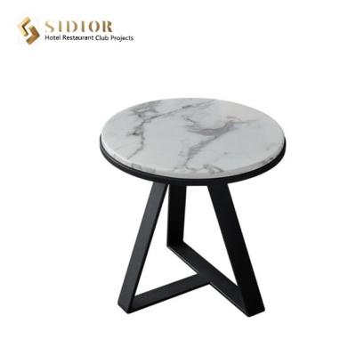 China 50cm Round Marble Movable Coffee Table for sale