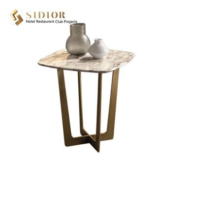 China Natural Marble Small Movable Coffee Table 55cm Height European Style for sale
