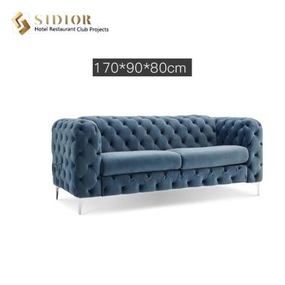 China Living Room 2 Seater Fabric Chesterfield Sofa 1.7M Length OEM ODM for sale
