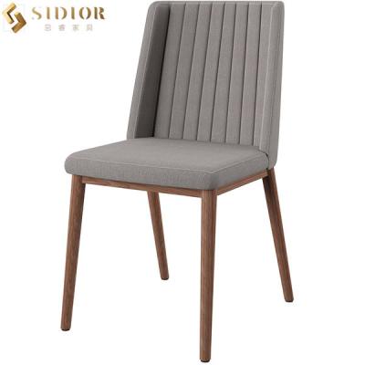 China SGS Metal Legs Modern Upholstered Dining Chairs for sale
