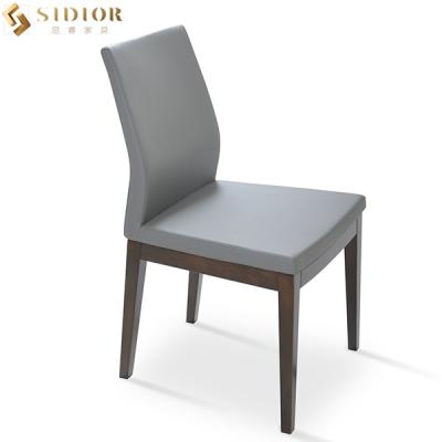 China La madera sólida de cena al aire libre sin brazo moderna de las sillas tapizó la longitud de los 48cm en venta