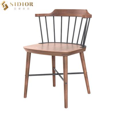 China SGS Windsor Back Solid Wood Dining Chair for sale