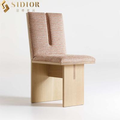 China ODM Modern Solid Wood Dining Room Chairs High Back 91cm Height for sale