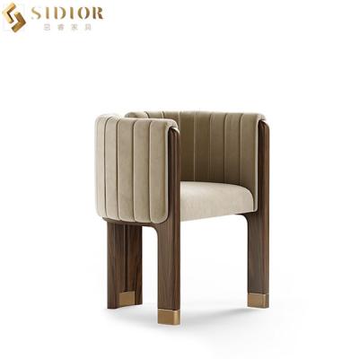 China Nordic Armrest Dining Chair Modern Luxury Restaurant Furniture for sale