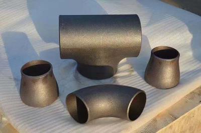 China Seamless Welded Elbow Tee Reducer Cap DIN EN10253 Black ANSI Rust Oil for sale
