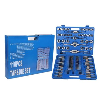 China Industry 110 Pcs Tap Die Set Metric Tap And Die Set In Hand Tool Box for sale