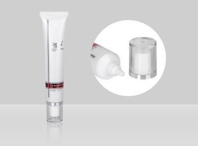 China Tubo suave plástico líquido de la fundación D22mm 10-30ml de los tubos cosméticos de encargo largos de la boca con el tornillo en el casquillo en venta