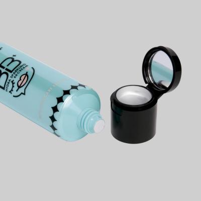 China Kundenspezifischer kosmetischer Cremerouge-Lippenbalsam-Plastik des Kunststoffrohr-30-80ml leerer bildet Kombinations-Rohr mit Spiegel zu verkaufen