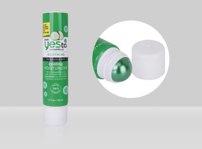 China Moisturize Gel Custom Cosmetic Tubes Empty D35mm 35-110ml With Massage Stainless Steel Ball for sale
