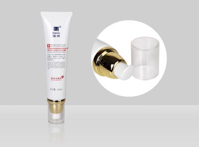 Chine Pompe privée d'air des tubes D35mm 35-110ml de PE d'ACP de lotion de Sun de base cosmétique faite sur commande d'écran à vendre