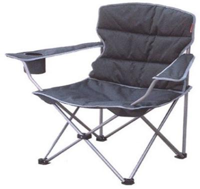 China Outdoor Padded Fold Up Camping Chairs With Steel Frame for sale
