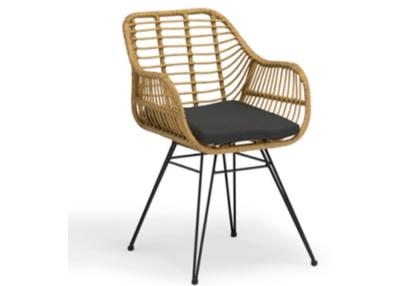 China Steel Frame Outdoor Garden Rattan Chair Flat Rattan And Round Rattan for sale