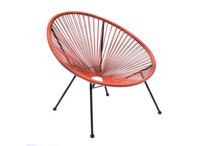 China Steel Wicker Rope Patio Outdoor Garden Chair Rattan Acapulco Chair for sale