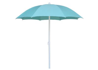 Китай Зонтик пляжа круга форменный на открытом воздухе с серебряным покрытым покрытием рамки продается