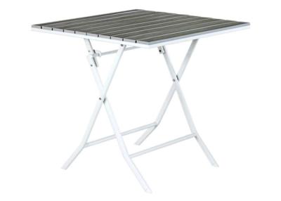 China Lightweight Polywood Aluminum Folding Camping Table With PS Plate Material for sale