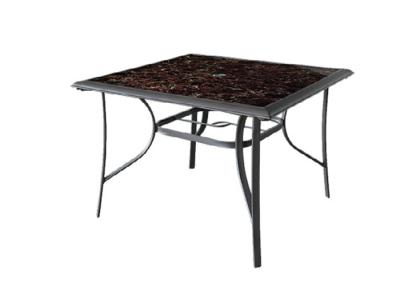 China 5mm Tempered Glass Outdoor Dining Table for sale