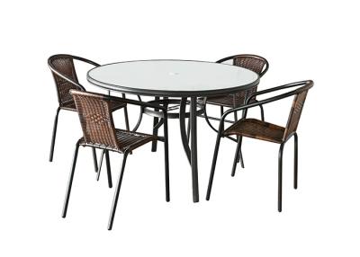 China UV Proof Folding Outdoor Table And Chairs , Round Outdoor Patio Set for sale
