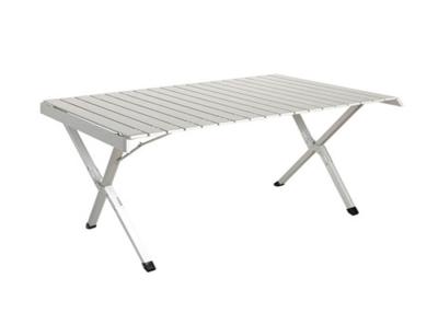 China Plywood Aluminum Patio Dining Table With Powder Coated Frame for sale