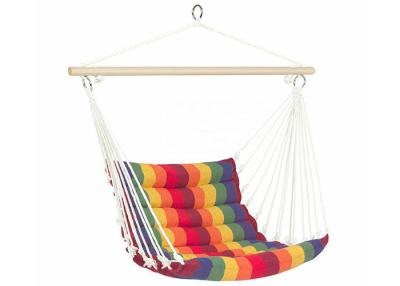 China Swing Outdoor Patio Rainbow Hammock Chair With 5CM Thick Cotton for sale