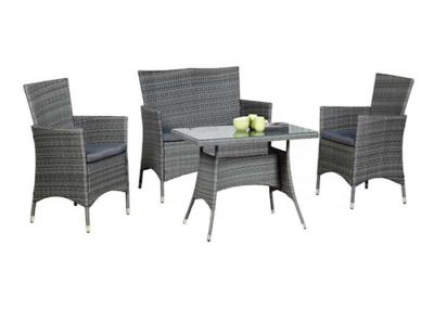 China Mould Resistant Garden Rattan Set , PP Rattan Garden Table And Chairs for sale