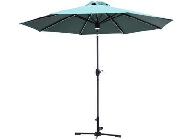 China 300x245cm 8 Rib Straight Pole Parasol Garden Umbrella With Bluetooth Speaker System for sale