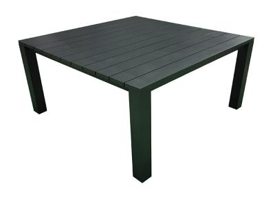 China Elegant 160 X 160 Cm Black Garden Dining Table Aluminium Assembled 76cm Height for sale