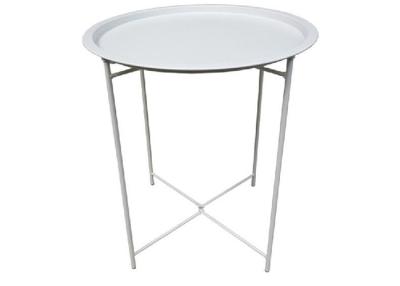 China Folding 46x52cm Modern Round Side Table Metal Anti Rust Waterproof Outdoor for sale